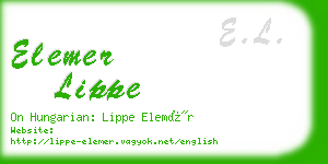 elemer lippe business card